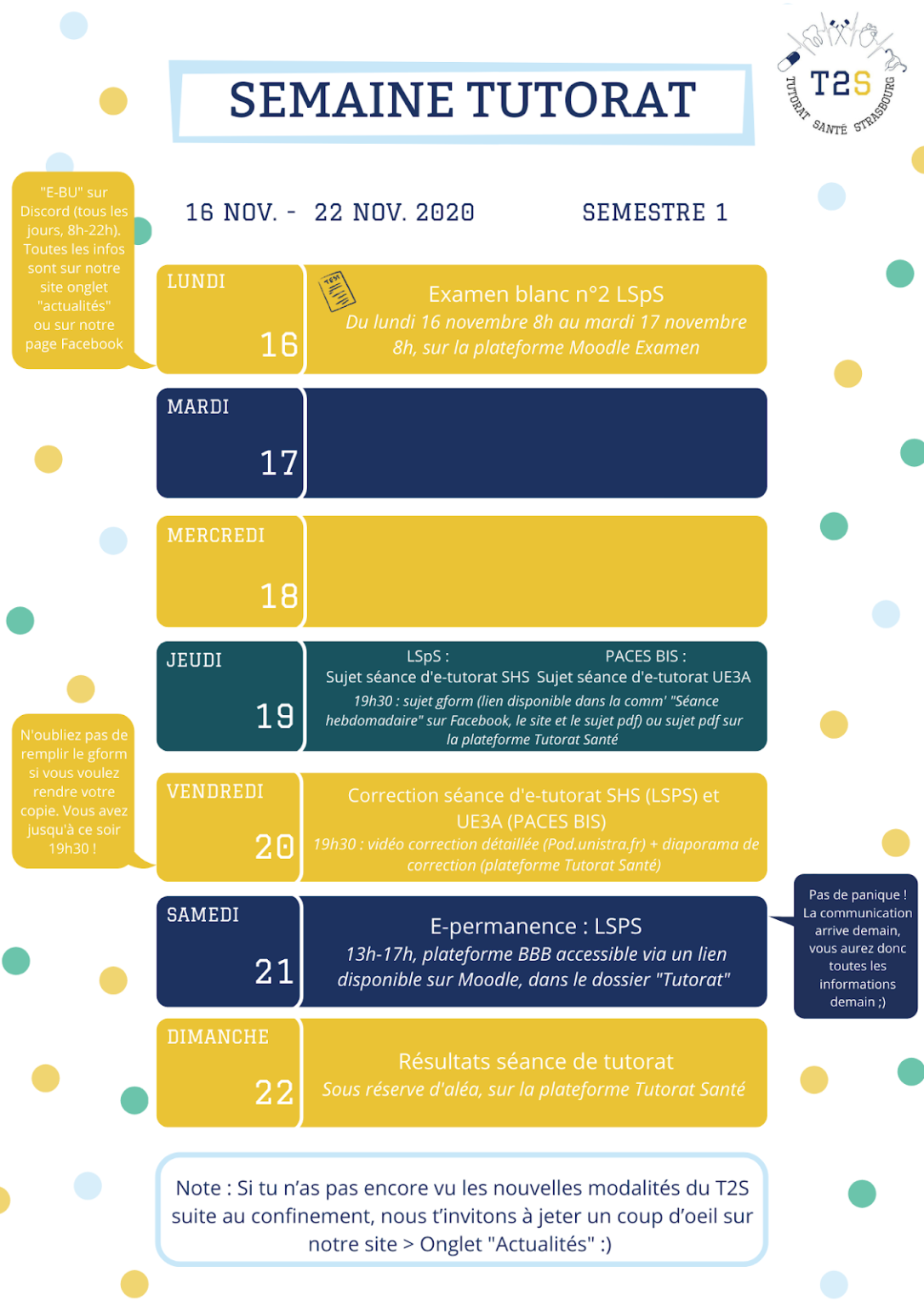 Semaine Du Tutorat N°10 S1 2020 • Tutorat Santé Strasbourg